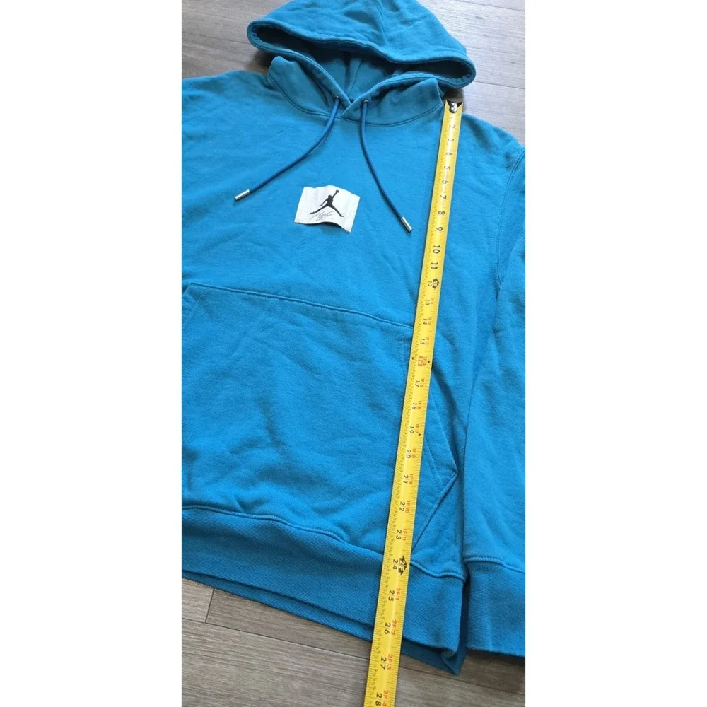 Nike Air Jordan Essential Flight Fleece Pullover Hoodie Cyber Teal Size Small
